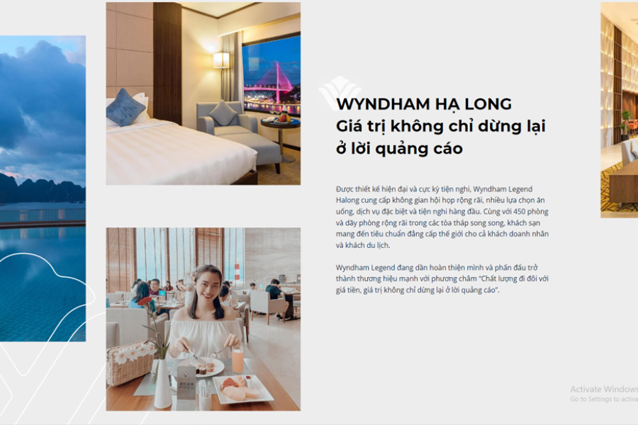 Website Khách sạn Wyndham Legend Hạ Long